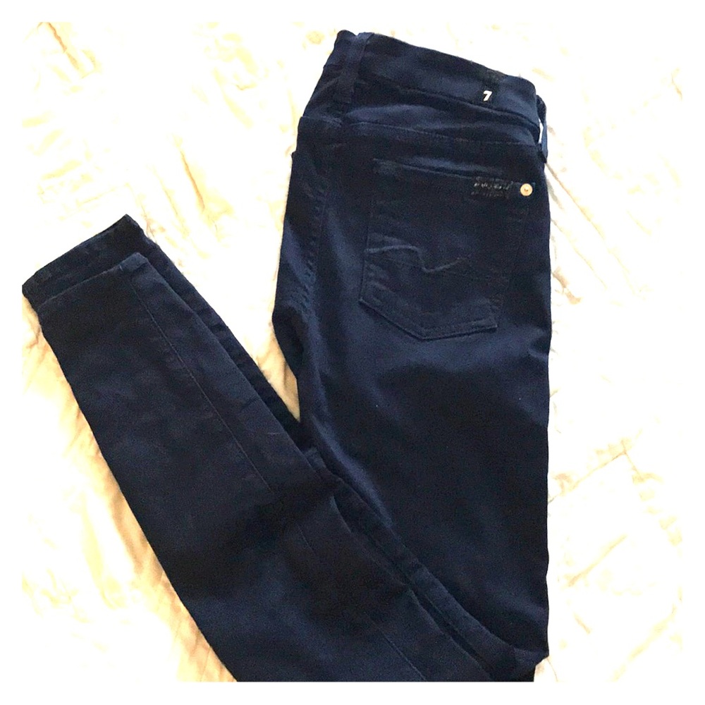 7 for all mankind skinny dark jeans